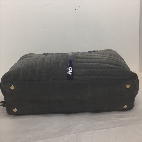 Claudia Firenze Grey and Purple Suede Tassel Tote - Picture 5 of 9